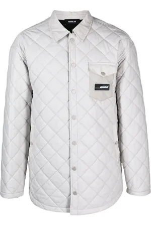 EgonLab Logo-patch quilted jacket