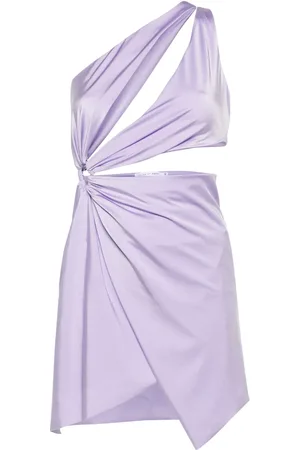 AMEN Asymmetric satin minidress