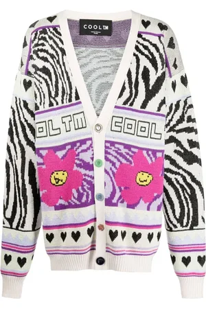 COOL T.M Intarsia-knit graphic cardigan