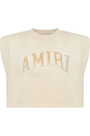 AMIRI Logo-print cropped tank top