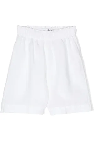 Il gufo Elasticated-waistband linen shorts