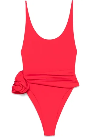 MAGDA BUTRYM Floral-appliqué swimsuit
