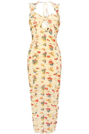 De La Vali Pampapato floral-print midi dress