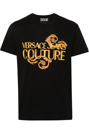 VERSACE Logo-print cotton T-shirt
