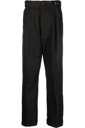 Roberto Cavalli Pleat-detail straight-leg trousers