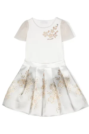 MONNALISA Stud-embellished skirt set