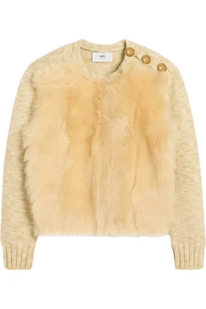 Ami Shearling crew neck sweater