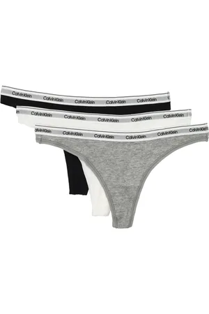 Calvin Klein Logo-waistband thongs (pack of three)