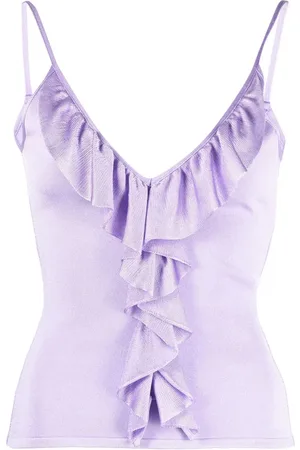 Roberto Cavalli Ruffle-detailed vest top