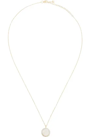 Mateo 14kt yellow E pearl and diamond necklace