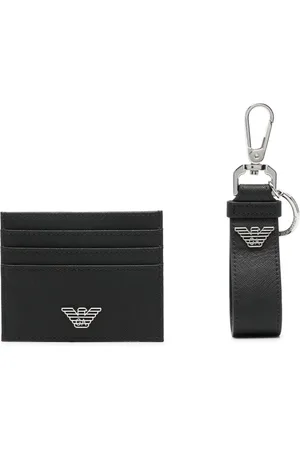 Emporio Armani Logo-plaque leather wallet set
