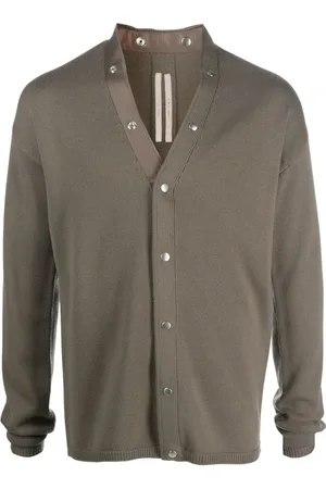 Rick Owens Press-stud detailing virgin-wool cardigan
