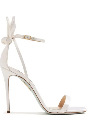 Aquazzura Bow Tie 105mm leather sandals