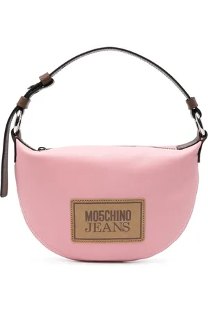 Moschino Logo-patch leather shoulder bag