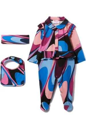 PUCCI Junior Onde-print babygrow set