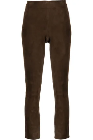 Vince Cropped suede trousers