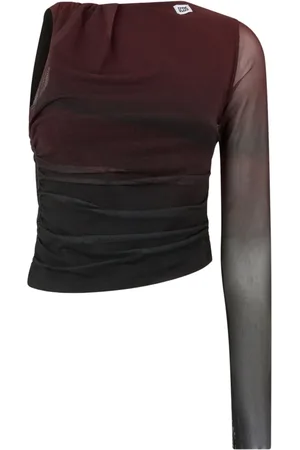 GCDS Creature tulle one-shoulder top