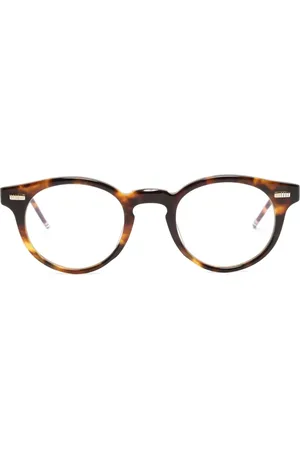 Thom Browne Tortoiseshell round-frame glasses