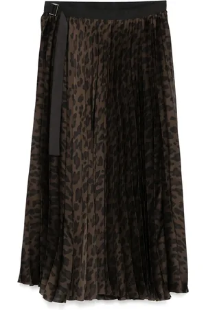 SACAI Leopard-print midi skirt