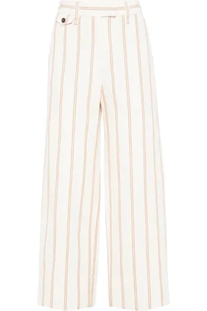 Brunello Cucinelli Striped wide-leg trousers
