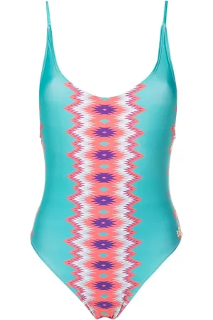 Brigitte Printed scoop back swimsuit