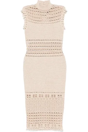 Retrofete Crochet-knit midi dress