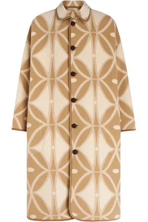 Etro Geometric-pattern wool jacquard coat