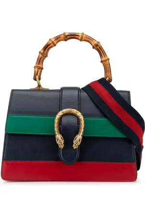 Gucci 2016-2024 Medium Leather Bamboo Dionysus Web satchel