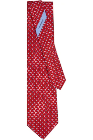 Salvatore Ferragamo Hummingbird silk tie