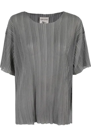 SEMICOUTURE Pleated sheer top