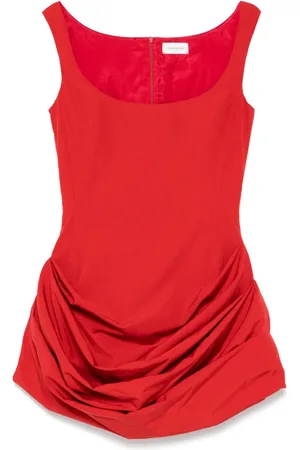MAGDA BUTRYM Round-neck ruched mini dress