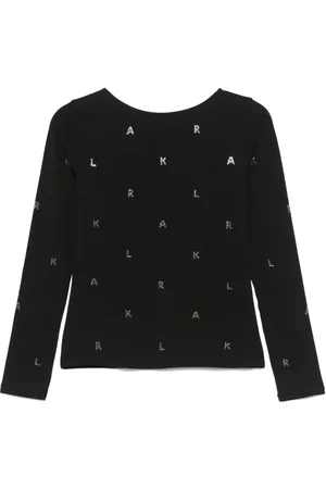 Karl Lagerfeld Rhinestone-logo T-shirt