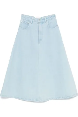 Nanushka Denim midi skirt