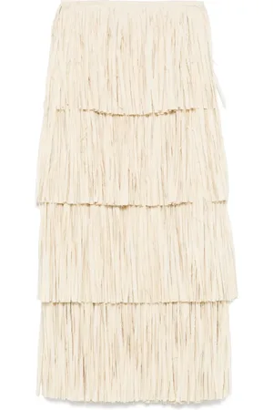 Nanushka Fringed midi skirt