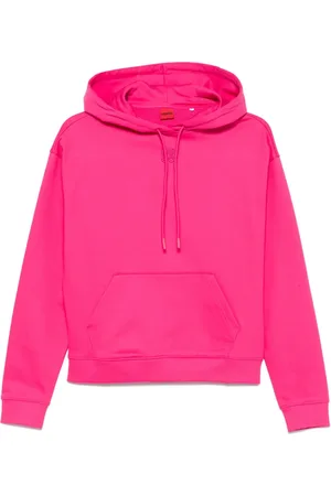 HUGO BOSS Stacked logo-embroidered hoodie