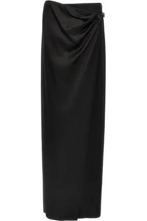Tom Ford Leather-belt wrap maxi skirt