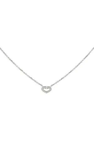 Cartier 18kt white gold Coeur et Symbole diamond necklace