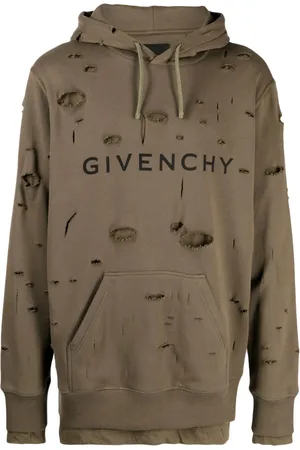 Givenchy Logo-print distressed-effect hoodie
