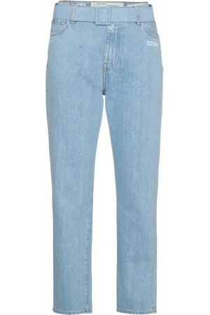 OFF-WHITE Mid rise denim cropped jeans