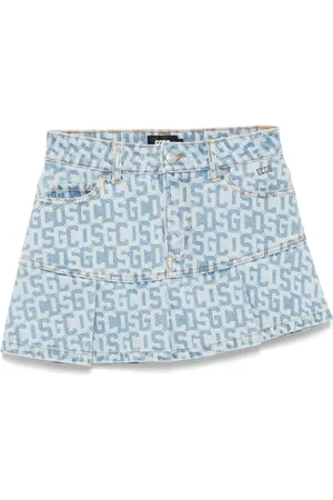 GCDS Monogram denim mini skirt