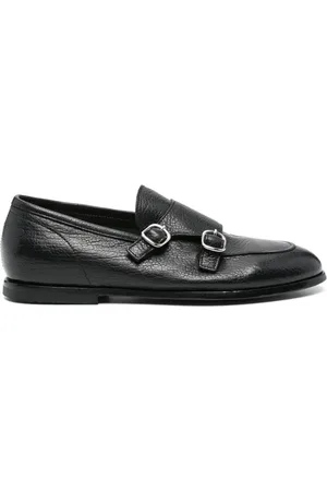 Green george Leather monk shoes