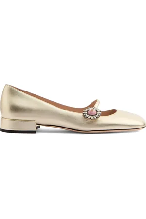VALENTINO GARAVANI Floral appliqué ballerina shoes