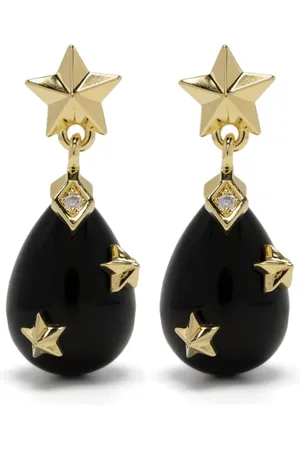 ESHVI Onyx tear drop earrings