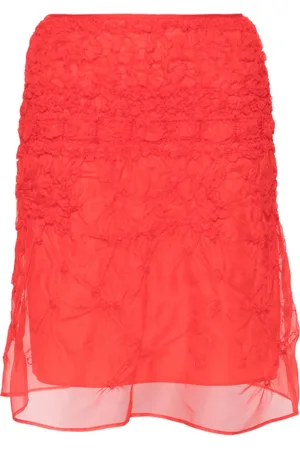 Cecilie Bahnsen Vida smocked organza skirt