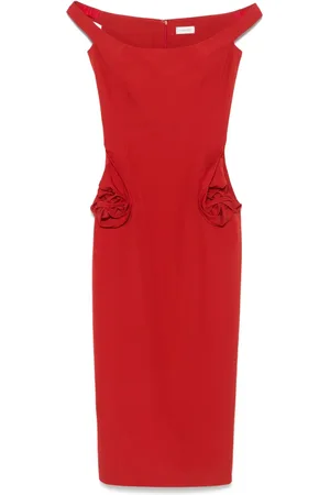 MAGDA BUTRYM Rose-detailed midi dress