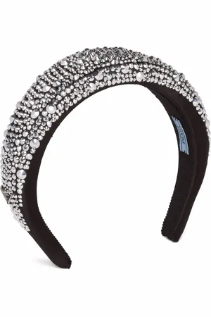 Prada Crystal-embellished satin headband