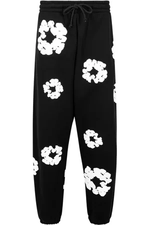 DENIM TEARS Cotton Wreath-print track pants