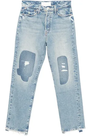 Mother High-waisted hiker hover chew jeans