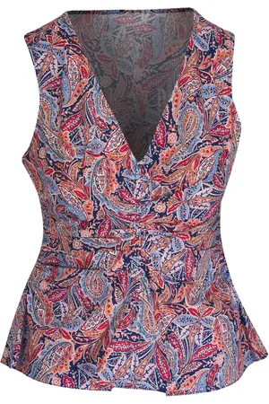 VERONICA BEARD Paisley-print peplum top