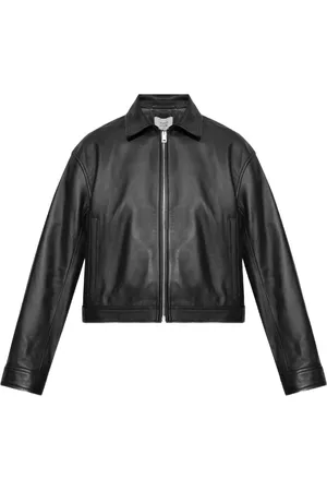 Maison Kitsuné Cropped leather jacket